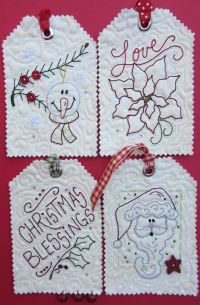 Holiday Tags II - Machine Embroidery
